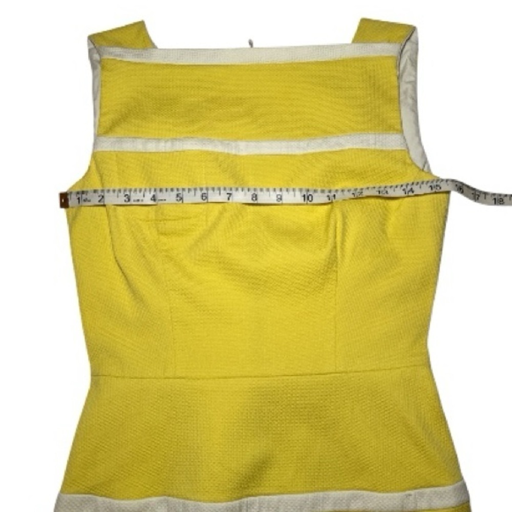 Victoria Beckham Yellow Sleeveless Sheath Dress US 6 UK 10 Summer Cocktail Party - Picture 13 of 16